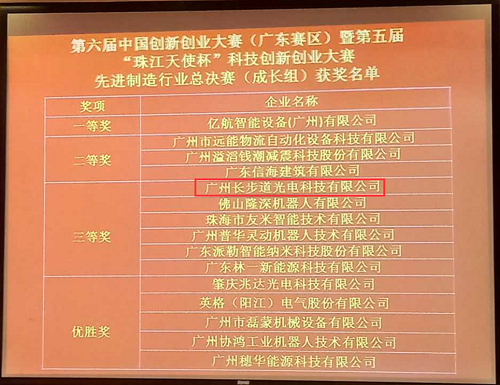 第六屆中國創(chuàng)新創(chuàng)業(yè)大賽廣東賽區(qū)三等獎 第六屆中國創(chuàng)新創(chuàng)業(yè)大賽廣東賽區(qū)三等獎
